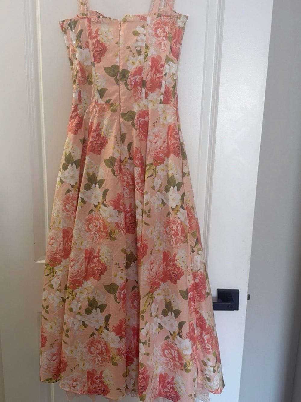 House of CB Pink Rose-Print Midi Dress - Picture 3 of 4